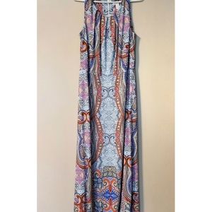 London Times Sleeveless Maxi Dress 1X